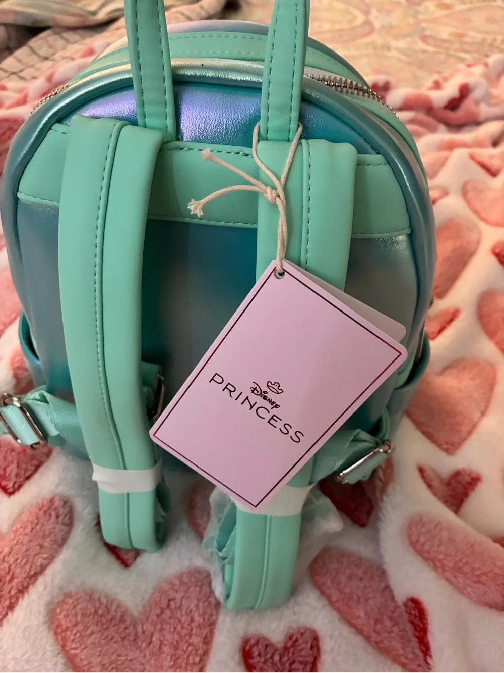 Loungefly Kids Ariel Seashell Cake Mini Backpack in Teal with Purple Accents